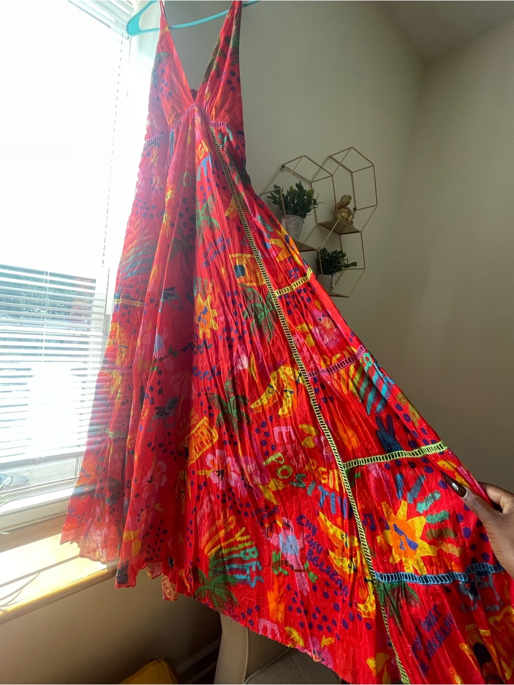 Farm Rio Bright Red Printed Maxi dress - Women